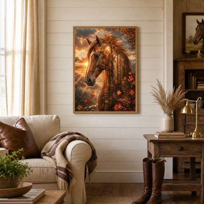 Autumn Spirit Horse Poster Print
