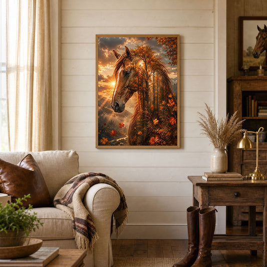 Autumn Spirit Horse Poster Print