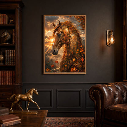 Autumn Spirit Horse Poster Print