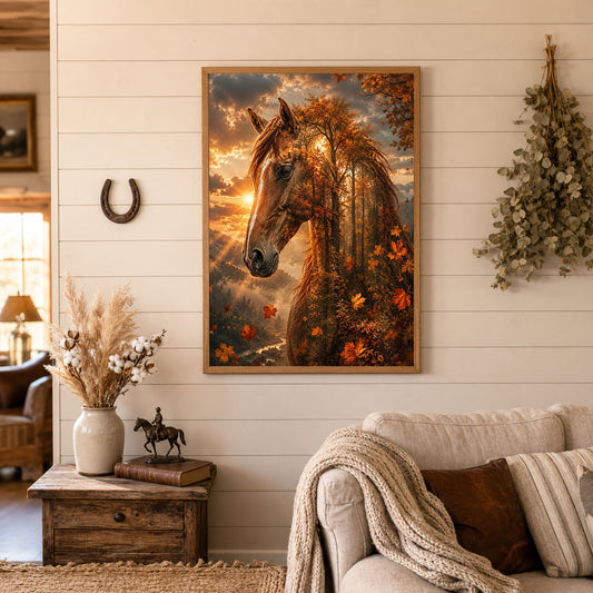 Autumn Spirit Horse Poster Print