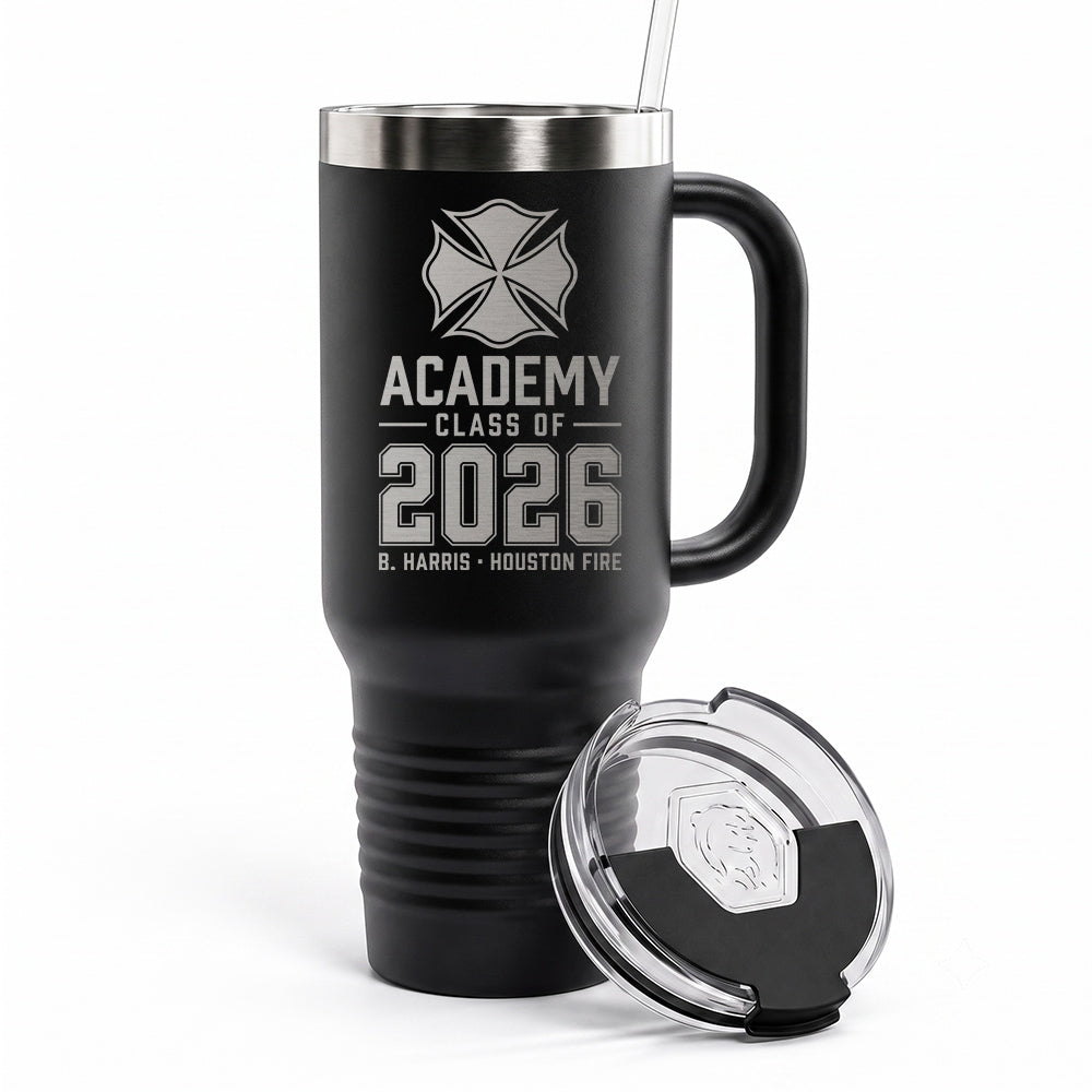 Custom Fire Academy Graduation Engraved Tumbler 40oz