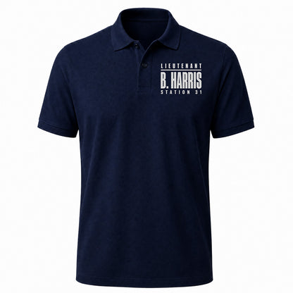 Custom Rank & Name Embroidered Polo