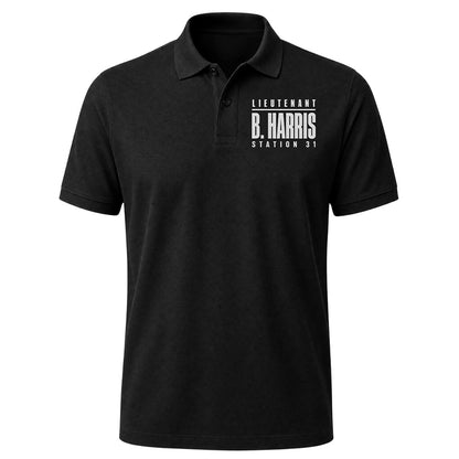 Custom Rank & Name Embroidered Polo