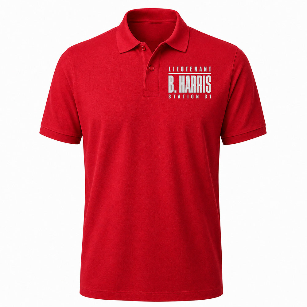 Custom Rank & Name Embroidered Polo