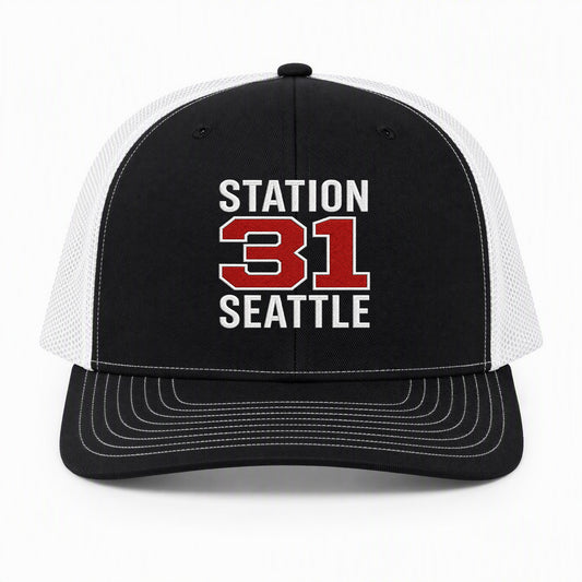 Custom Station Number Richardson 112 Trucker Cap - Embroidered