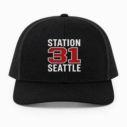 Custom Station Number Richardson 112 Trucker Cap - Embroidered
