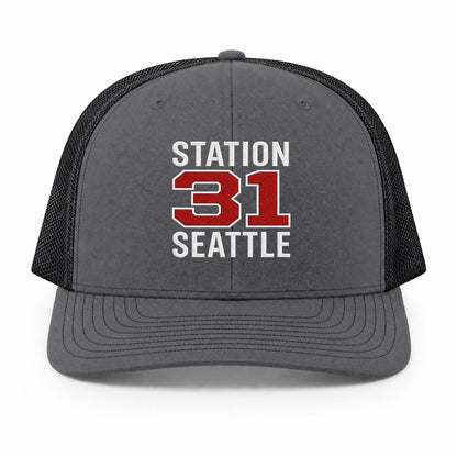 Custom Station Number Richardson 112 Trucker Cap - Embroidered