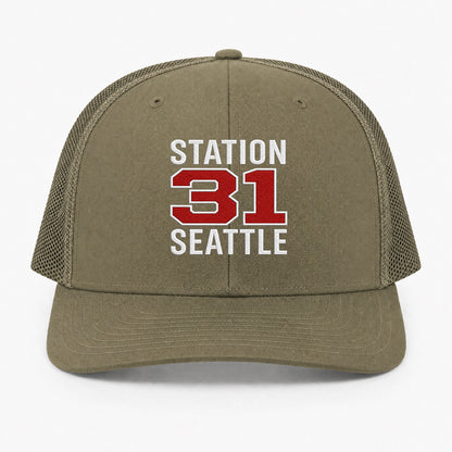 Custom Station Number Richardson 112 Trucker Cap - Embroidered