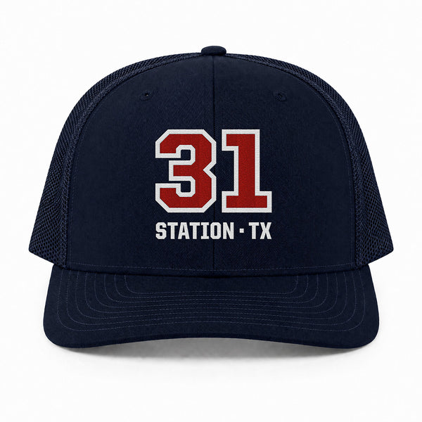 Custom Big Number Richardson 112 Trucker Cap - Embroidered