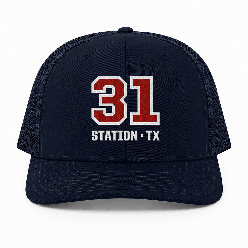 Custom Big Number Richardson 112 Trucker Cap - Embroidered