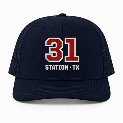 Custom Big Number Richardson 112 Trucker Cap - Embroidered