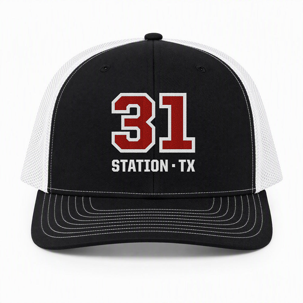 Custom Big Number Richardson 112 Trucker Cap - Embroidered
