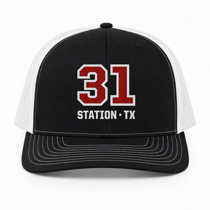 Custom Big Number Richardson 112 Trucker Cap - Embroidered