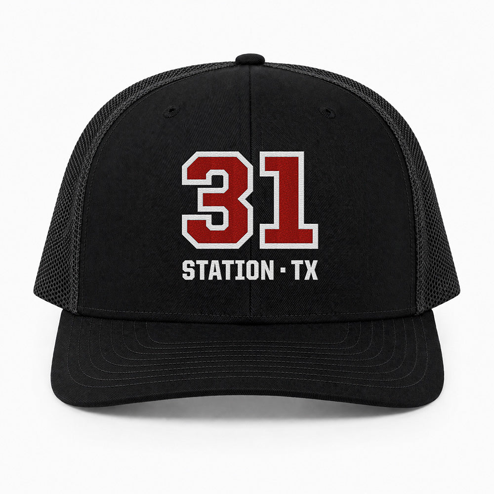 Custom Big Number Richardson 112 Trucker Cap - Embroidered