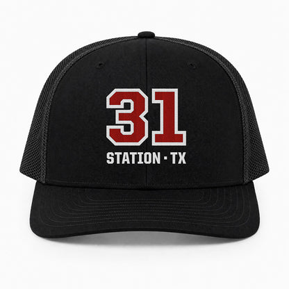 Custom Big Number Richardson 112 Trucker Cap - Embroidered
