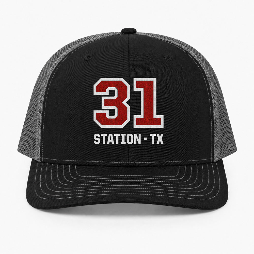 Custom Big Number Richardson 112 Trucker Cap - Embroidered