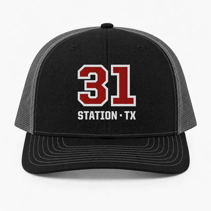 Custom Big Number Richardson 112 Trucker Cap - Embroidered