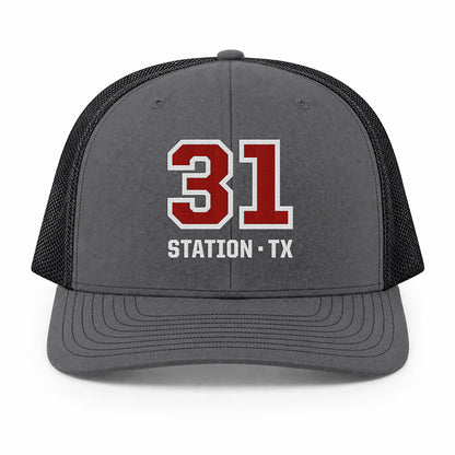 Custom Big Number Richardson 112 Trucker Cap - Embroidered