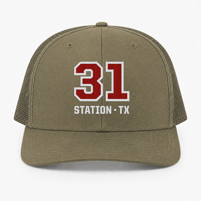 Custom Big Number Richardson 112 Trucker Cap - Embroidered
