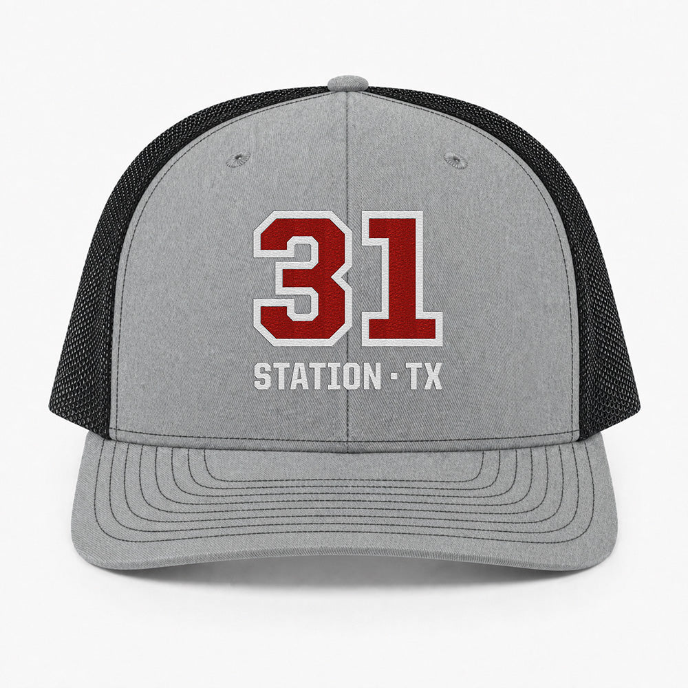 Custom Big Number Richardson 112 Trucker Cap - Embroidered