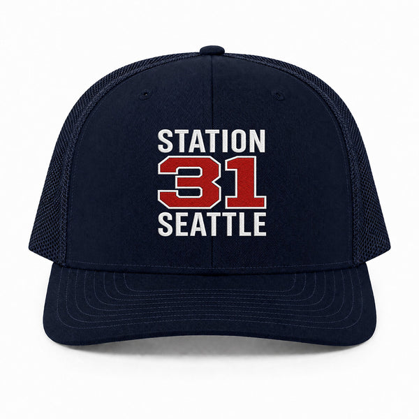 Custom Station Number Richardson 112 Trucker Cap - Embroidered