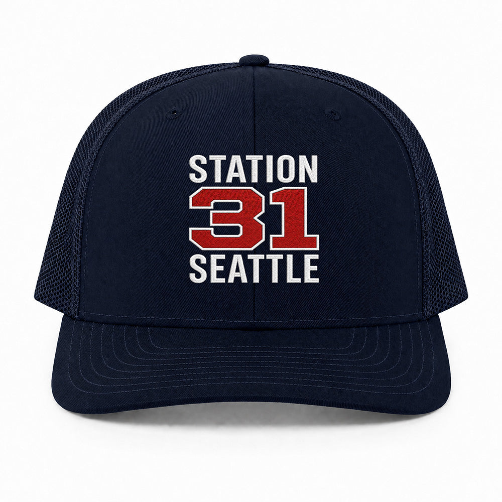 Custom Station Number Richardson 112 Trucker Cap - Embroidered