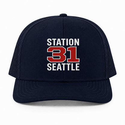 Custom Station Number Richardson 112 Trucker Cap - Embroidered