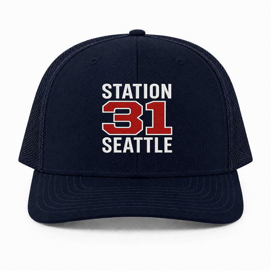 Custom Station Number Richardson 112 Trucker Cap - Embroidered