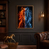 Fire and Ice Horse Fantasy Art Poster Print