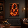 Fireheart Stallion Black Horse Poster Print