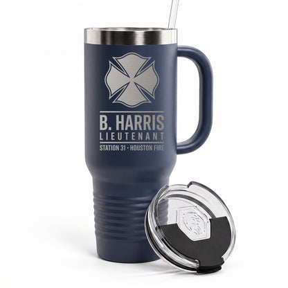 Custom Rank & Name Engraved Tumbler 40oz