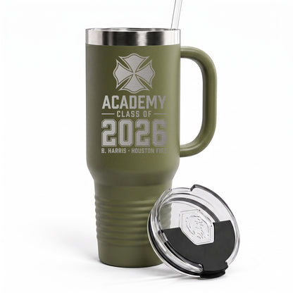 Custom Fire Academy Graduation Engraved Tumbler 40oz