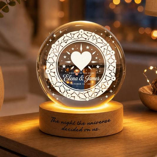 Personalized Constellation of Us Crystal Ball Lamp