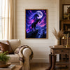 Rearing Horse Galaxy Moon Fantasy Poster Print
