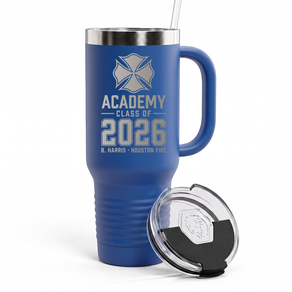 Custom Fire Academy Graduation Engraved Tumbler 40oz