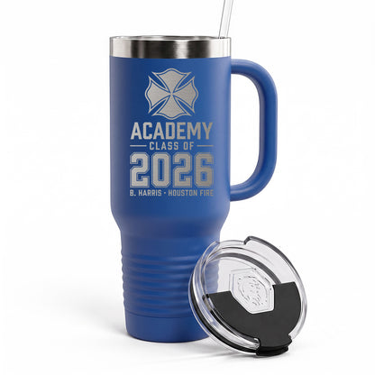 Custom Fire Academy Graduation Engraved Tumbler 40oz
