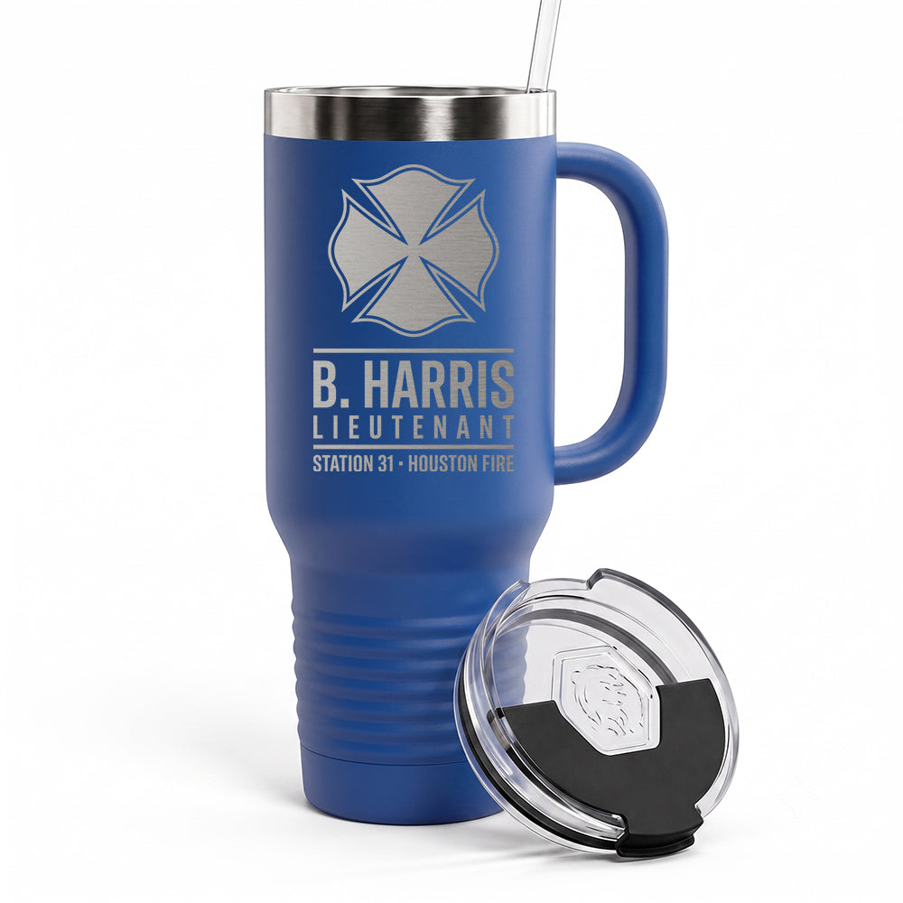 Custom Rank & Name Engraved Tumbler 40oz