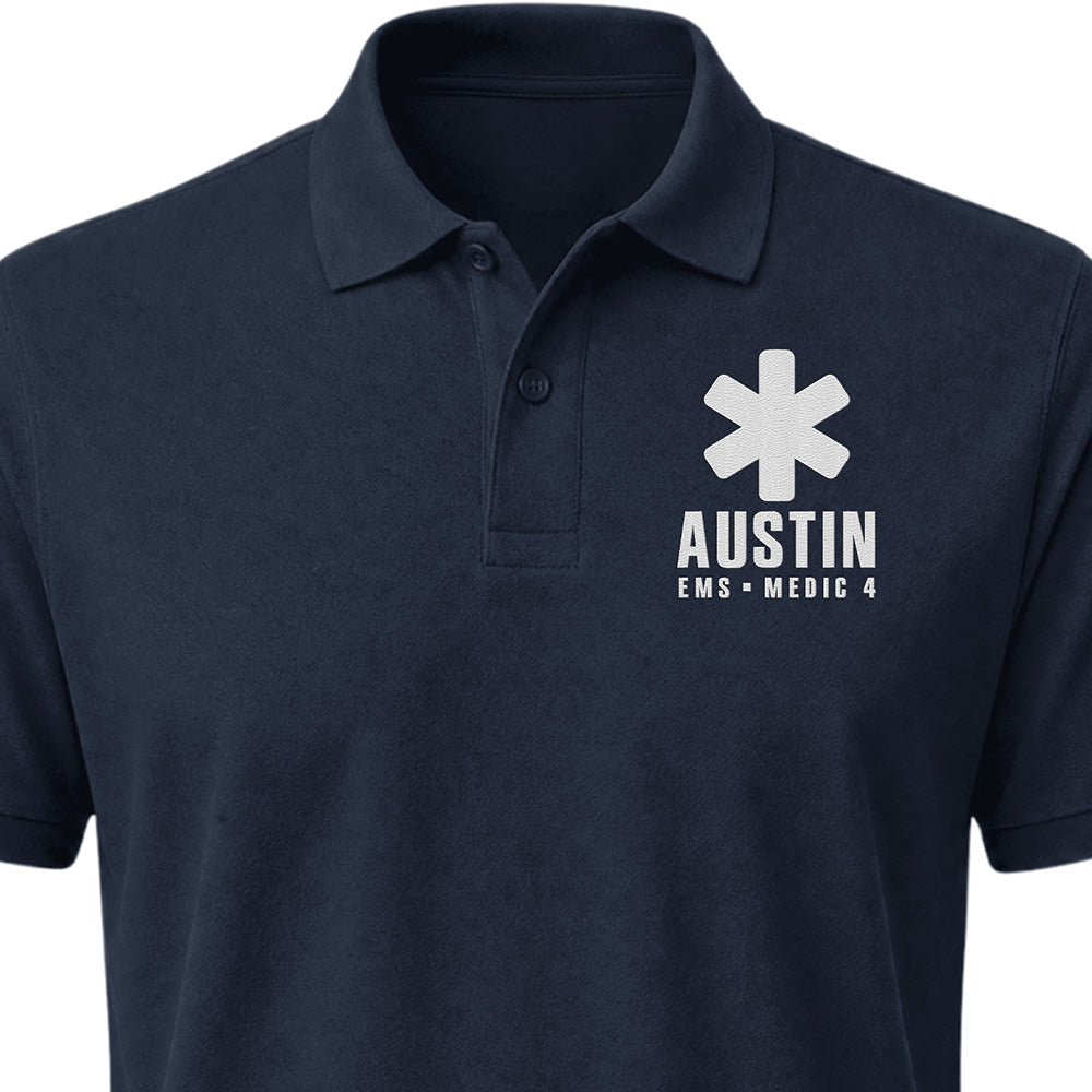 Custom EMS Embroidered Polo