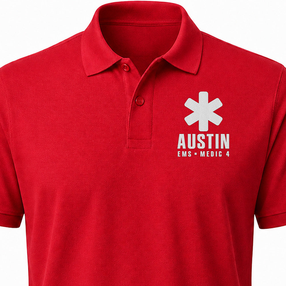 Custom EMS Embroidered Polo