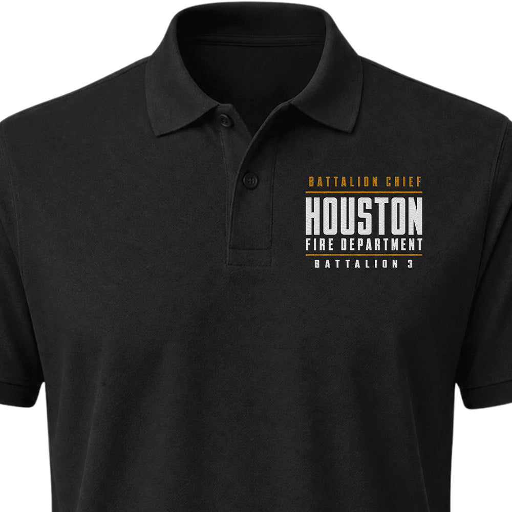 Custom Fire Chief Embroidered Polo