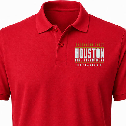 Custom Fire Chief Embroidered Polo