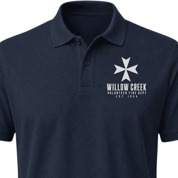 Custom Volunteer Fire Department Embroidered Polo