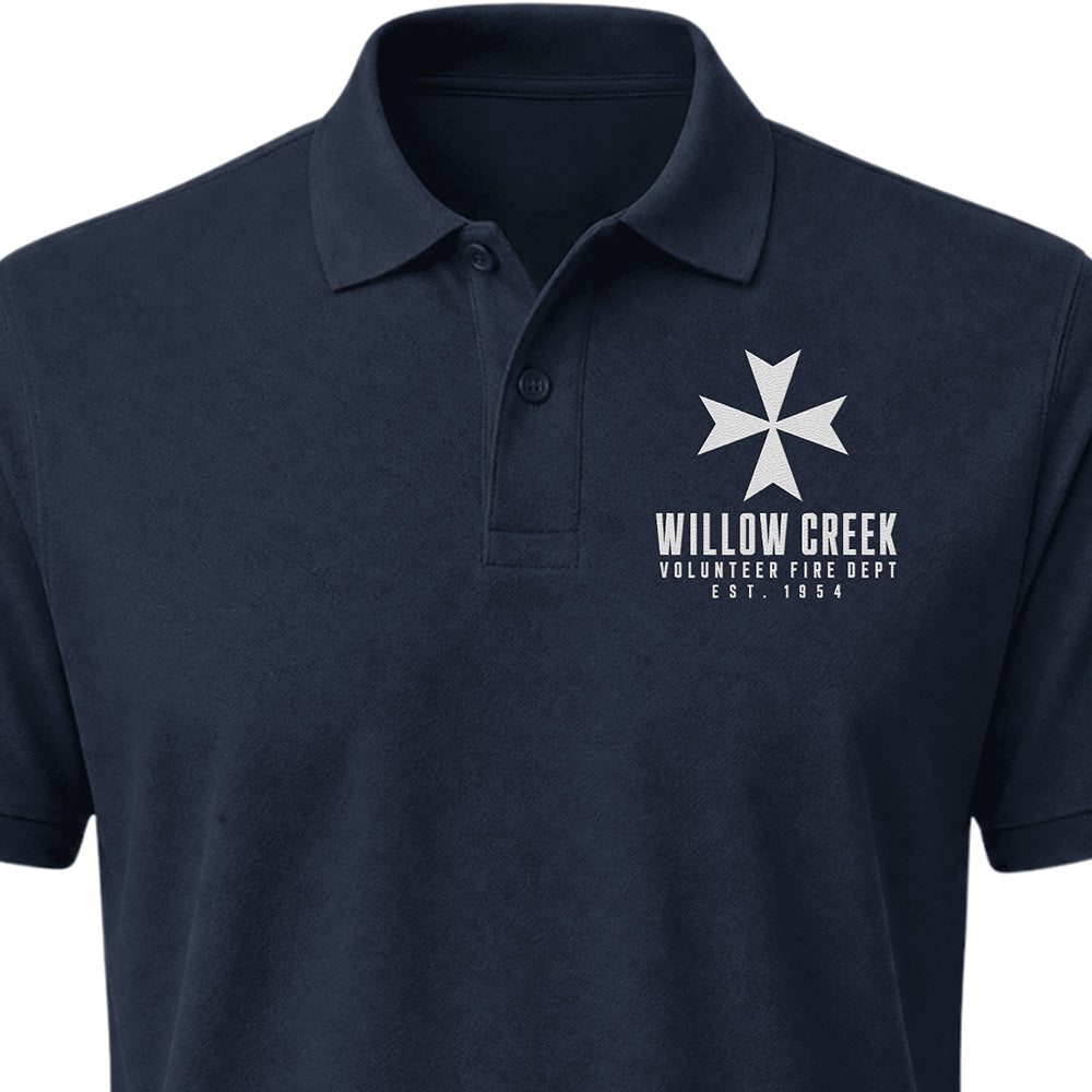 Custom Volunteer Fire Department Embroidered Polo