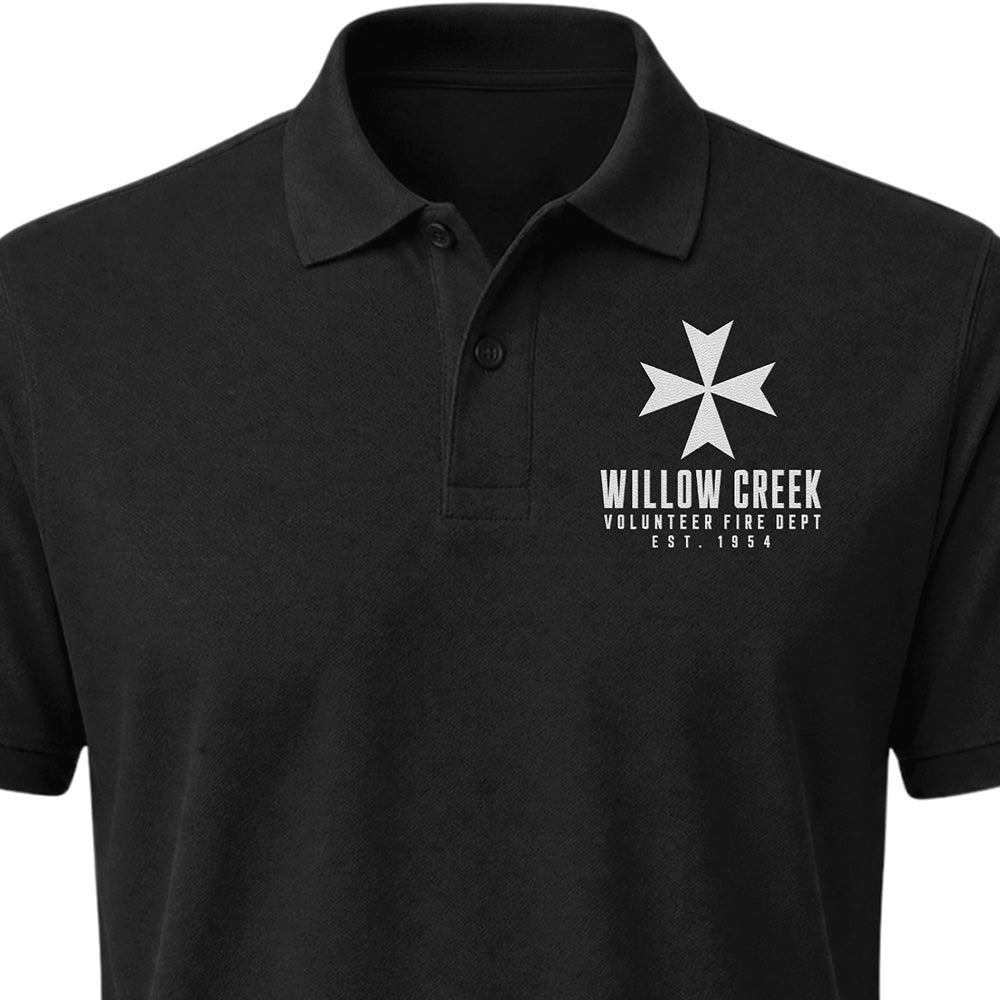 Custom Volunteer Fire Department Embroidered Polo
