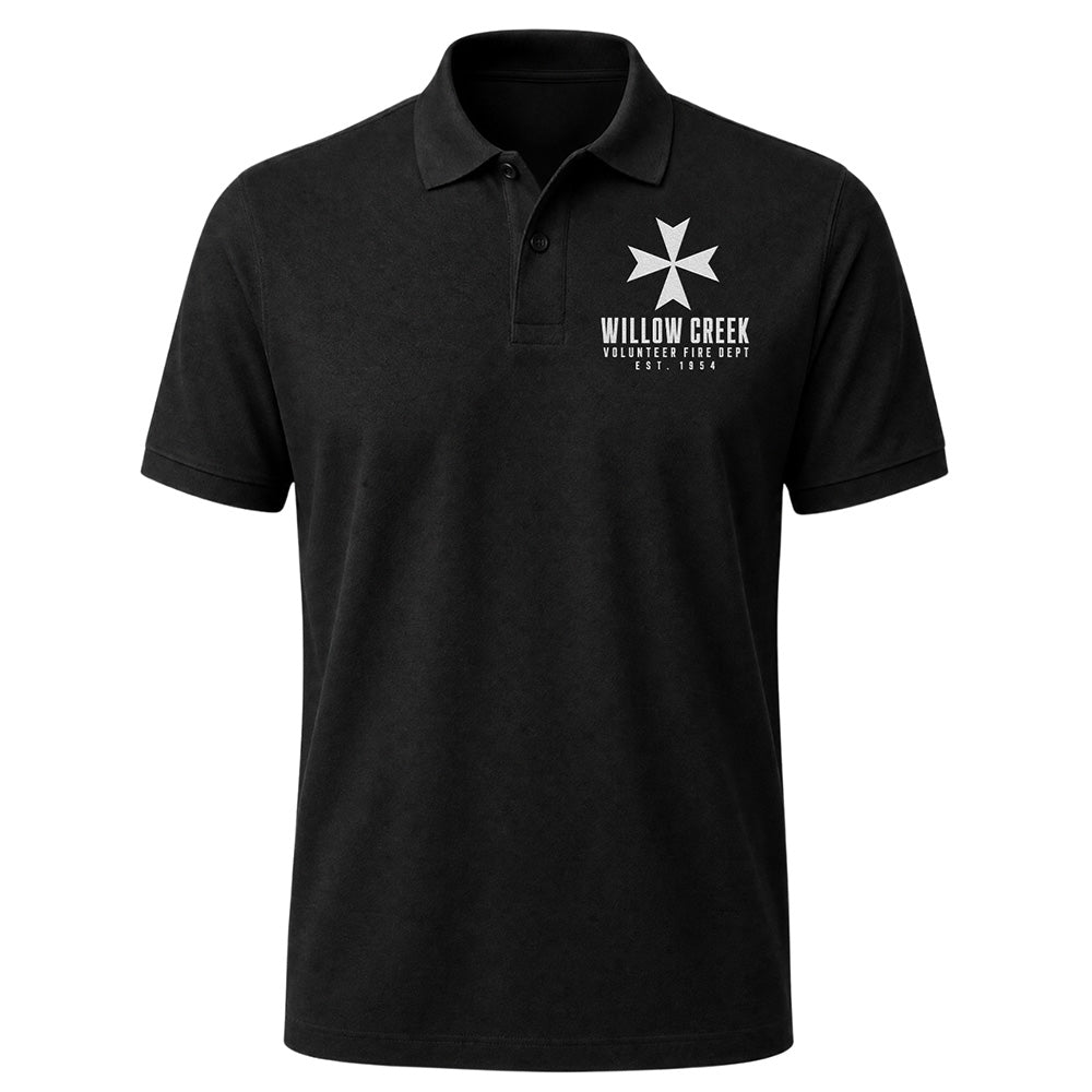 Custom Volunteer Fire Department Embroidered Polo