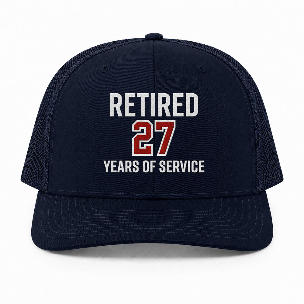 Custom Firefighter Retirement Richardson 112 Trucker Cap - Embroidered