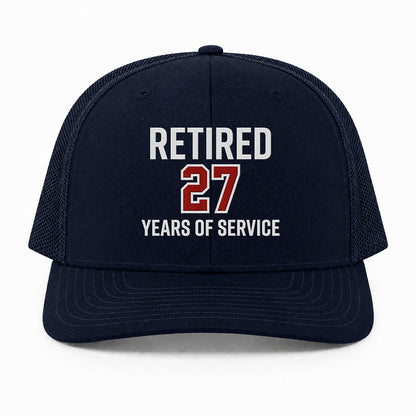 Custom Firefighter Retirement Richardson 112 Trucker Cap - Embroidered