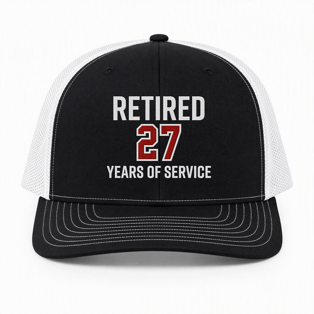 Custom Firefighter Retirement Richardson 112 Trucker Cap - Embroidered