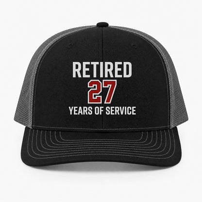 Custom Firefighter Retirement Richardson 112 Trucker Cap - Embroidered