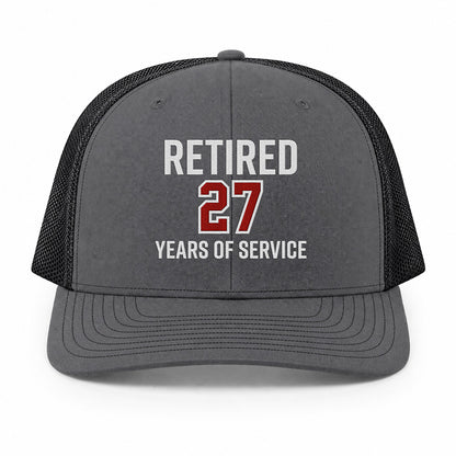 Custom Firefighter Retirement Richardson 112 Trucker Cap - Embroidered